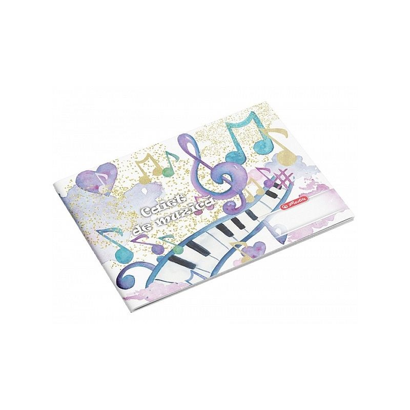 Caiet de muzica, prevazut cu 24 file, liniatura speciala, coperti policromie - imagine 3